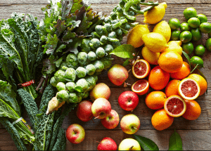 a group of fruits and vegetables on a wood surface Healthy Weight Loss Diets Great Missenden