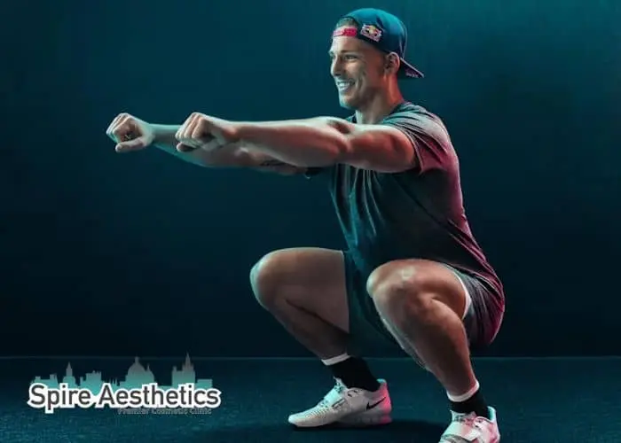 Image of man build leg muscle Great Missenden through exercise